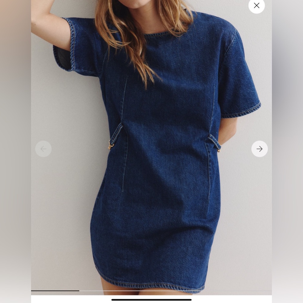 H&M Gold & Denim Dress